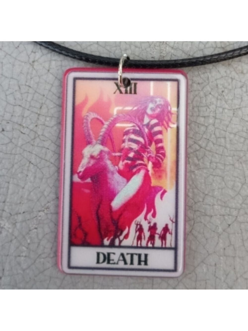Beetlejuice Tarot Card Necklace NWT